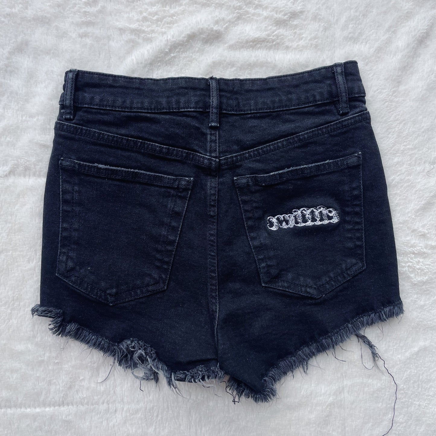 Taylor Inspired Swiftie Zara Embroidered Jean Shorts - Size 2