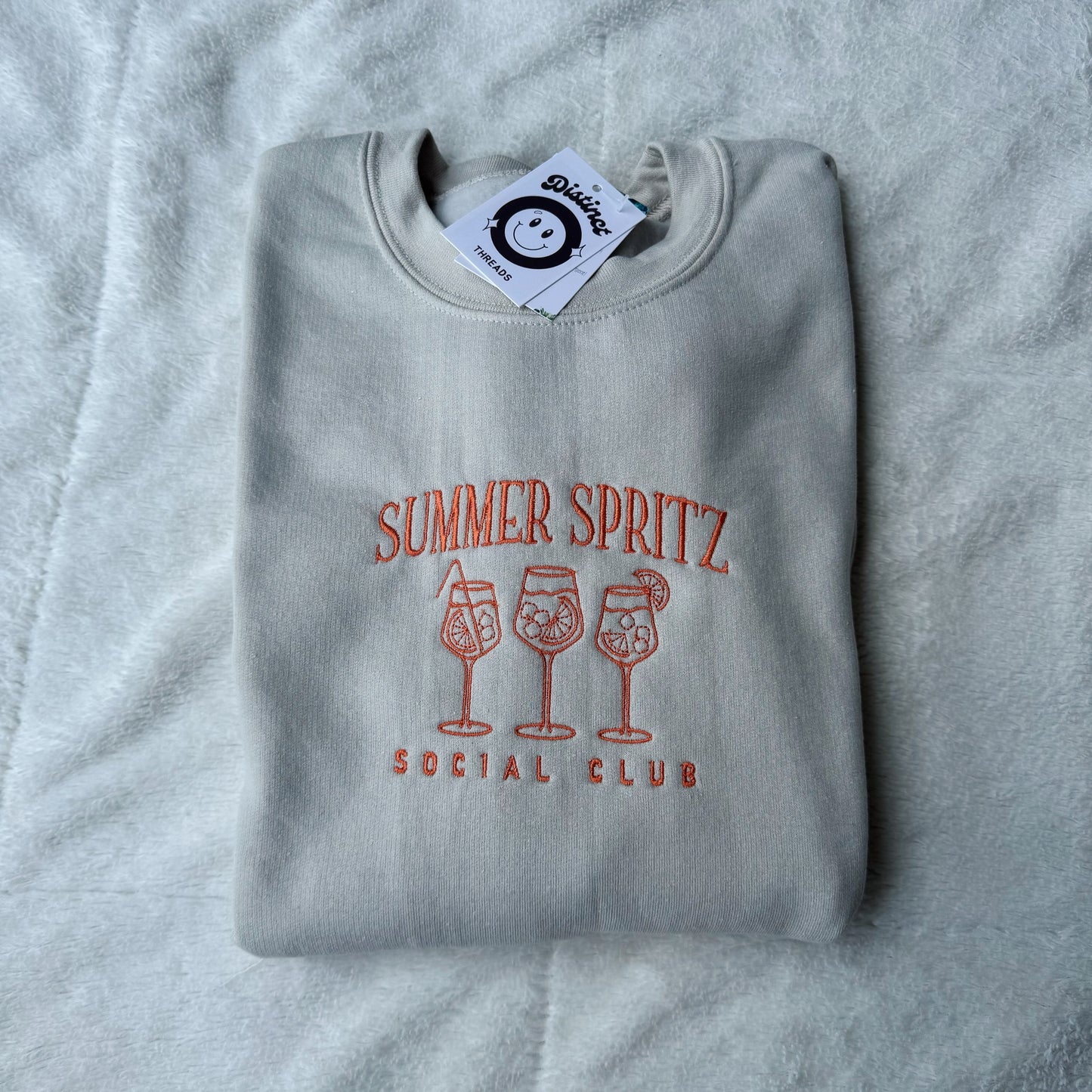 Summer Spritz Social Club Embroidered Crewneck Sweatshirt
