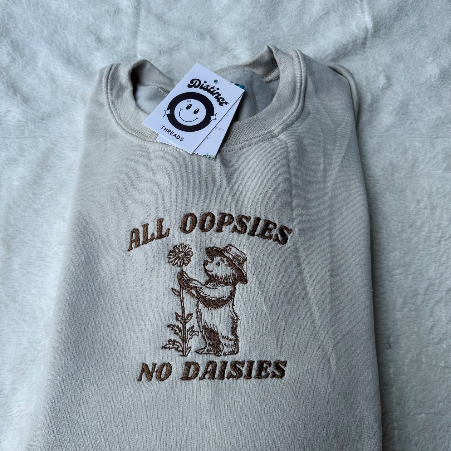 All Oopsies No Daisies Embroidered Crewneck Sweatshirt