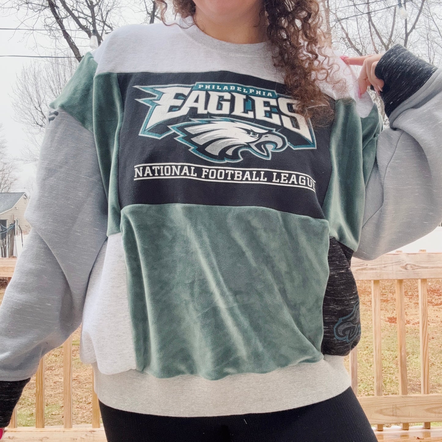 Birds Patchwork Crewneck - Size M-2XL