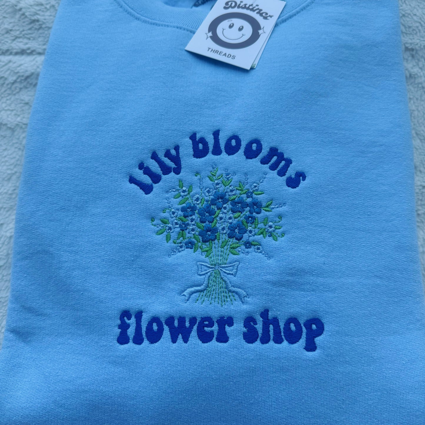 Lily Blooms Flower Shop Embroidered Crewneck Sweatshirt