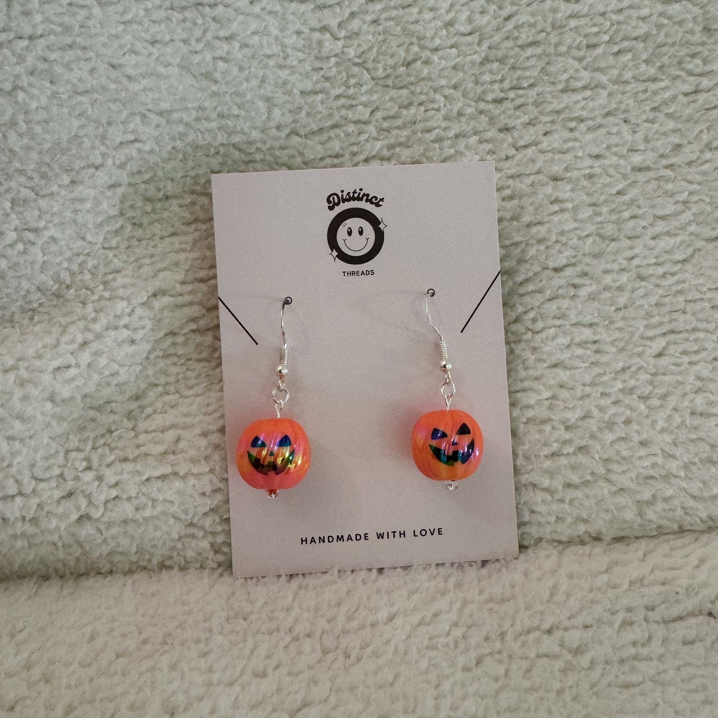 Jack-O-Lantern Dangly Earrings