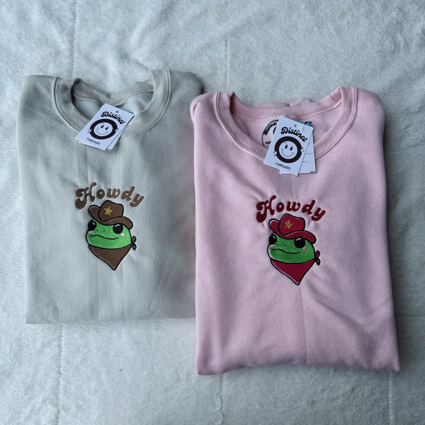 Howdy Frog Embroidered Crewneck Sweatshirt