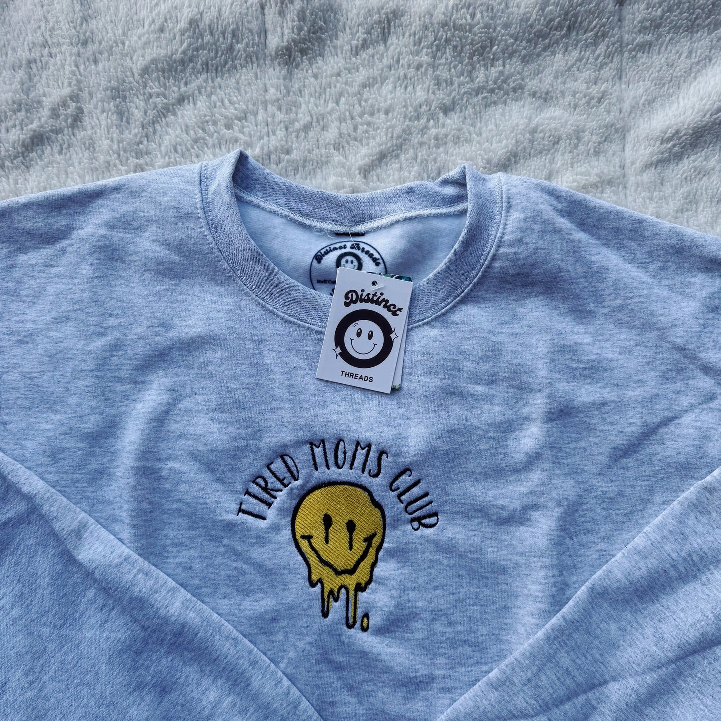 Tired Moms Club Ready To Ship Embroidered Crew - Size XL