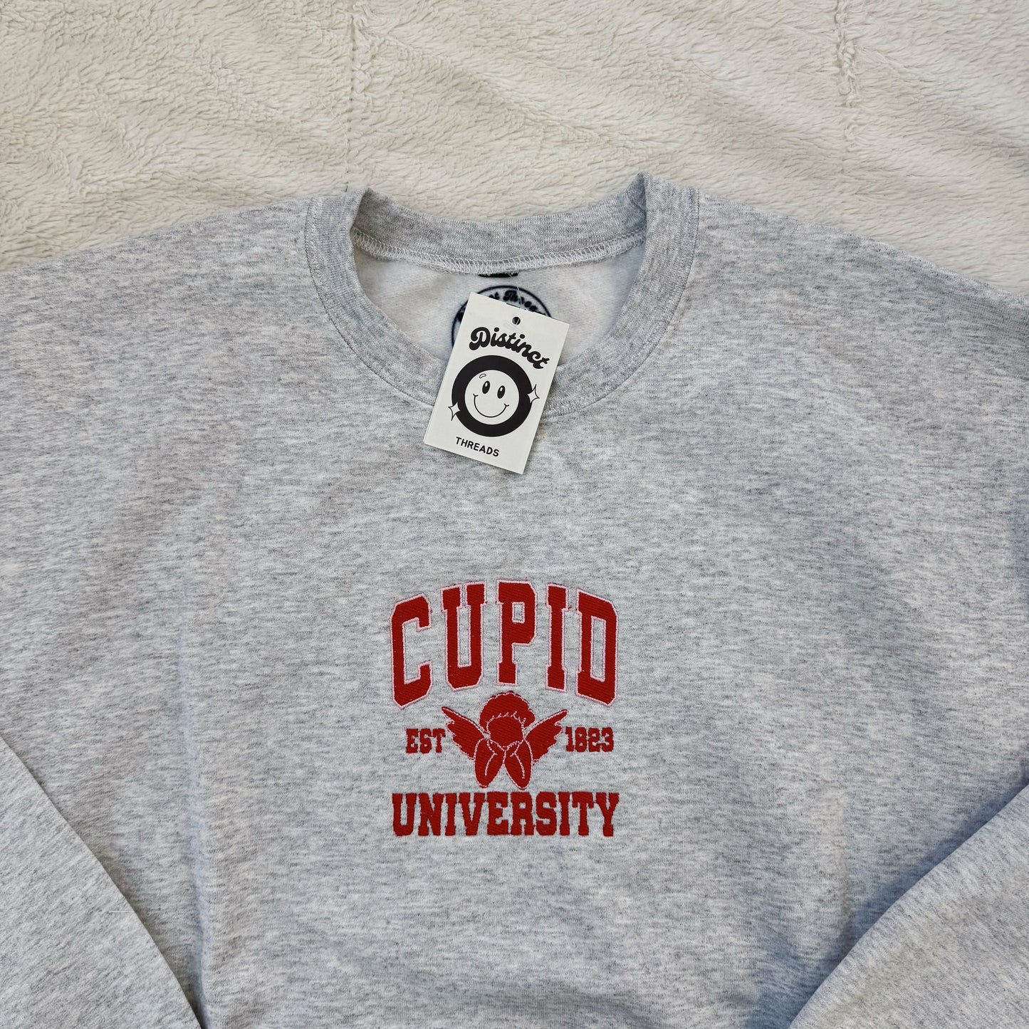 Cupid University Ready To Ship Embroidered Crew - Size Large