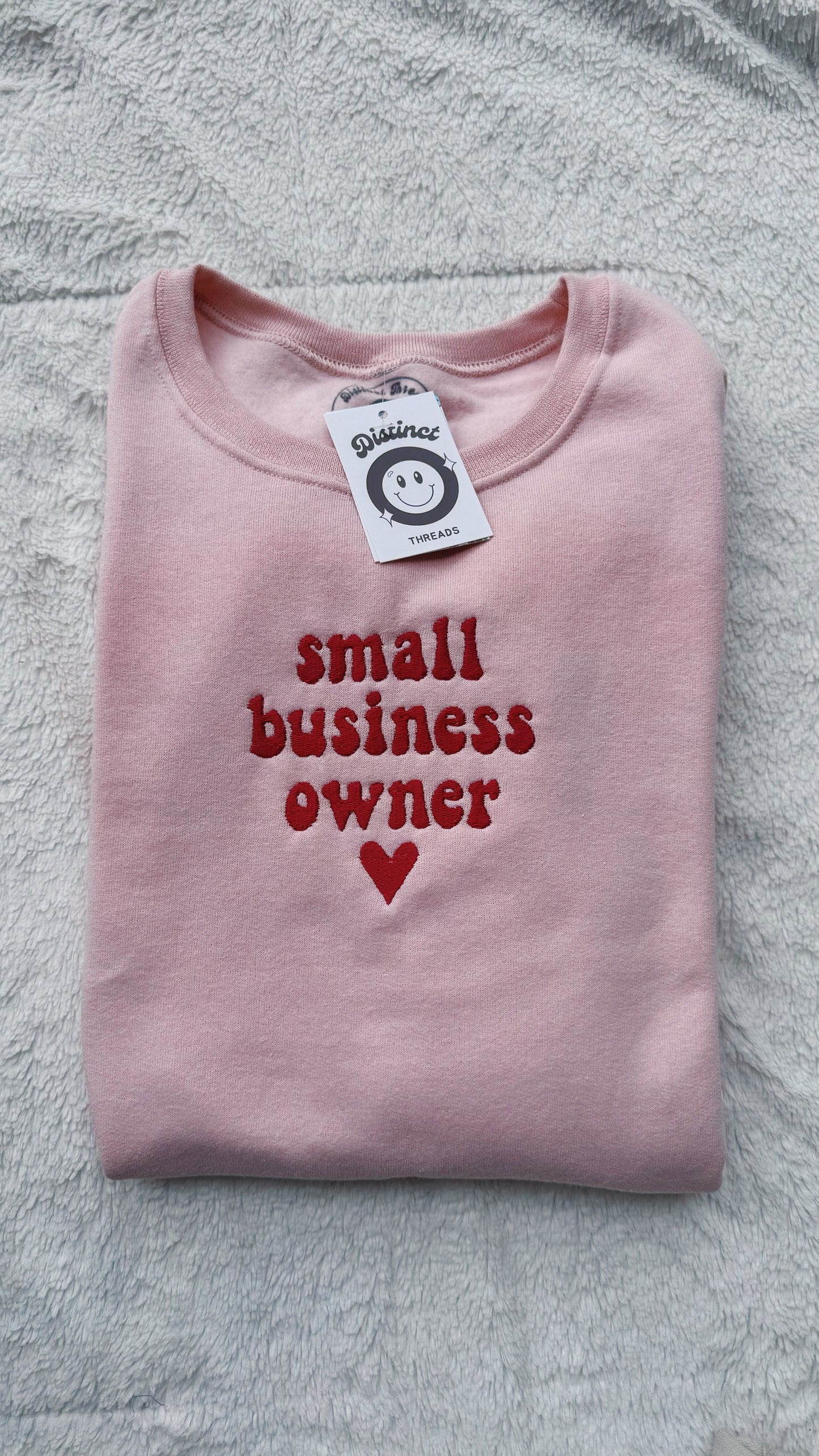 Small Business Owner Embroidered Crewneck Sweatshirt