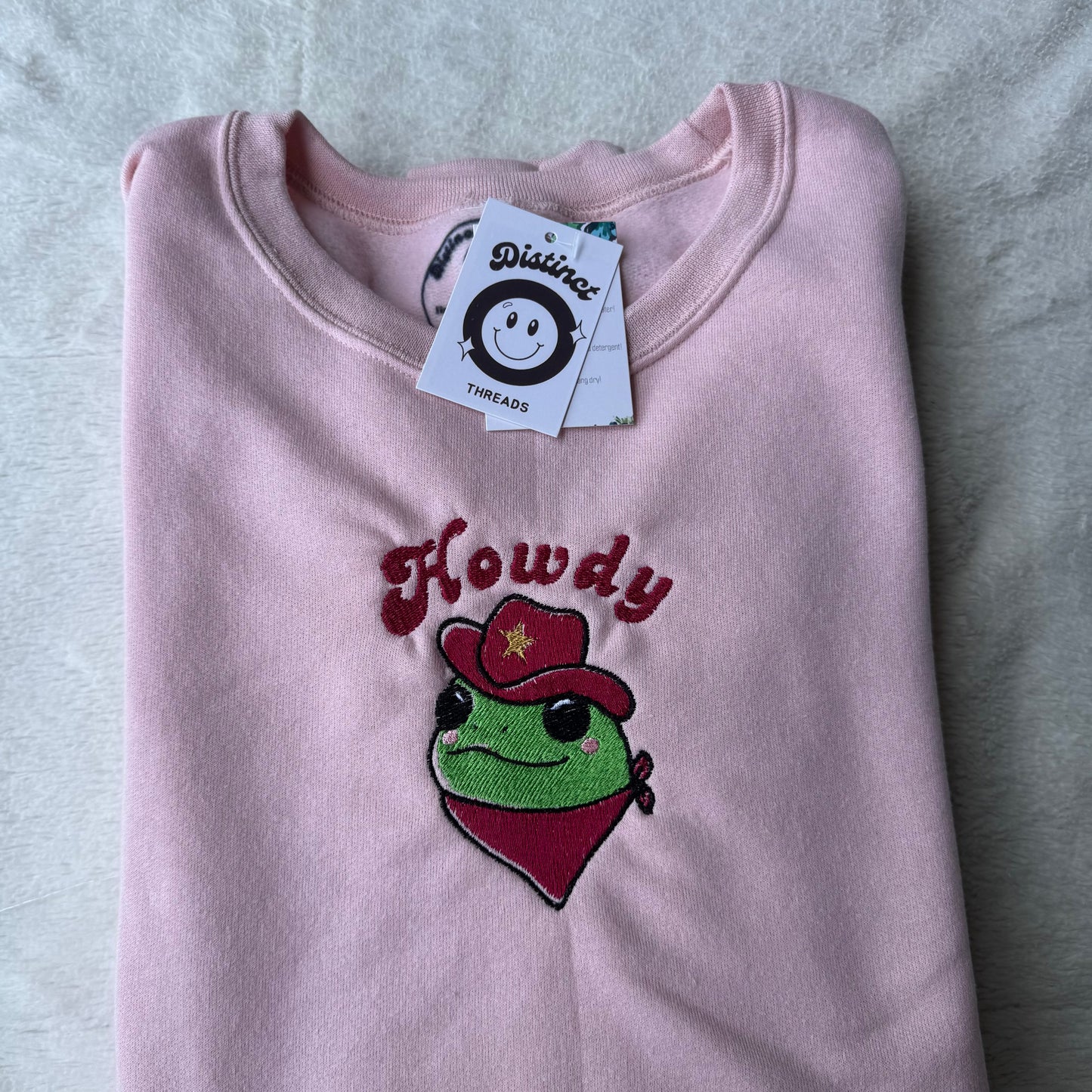 Howdy Frog Embroidered Crewneck Sweatshirt