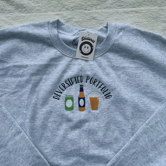 Diversified Portfolio Beer Ready To Ship Embroidered Crew - Size XXL