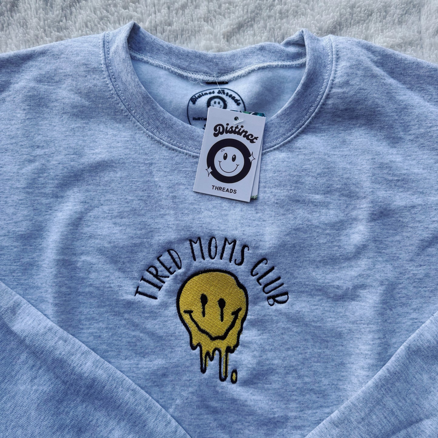 Tired Moms Club Ready To Ship Embroidered Crew - Size XL