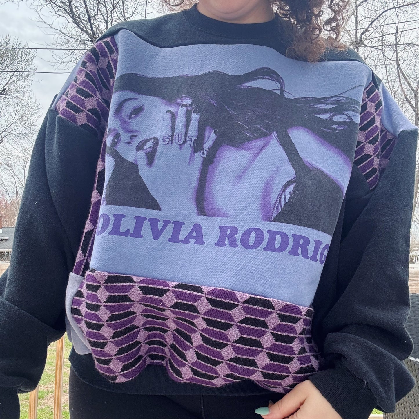 Olivia Patchwork Crew - Size XS-L