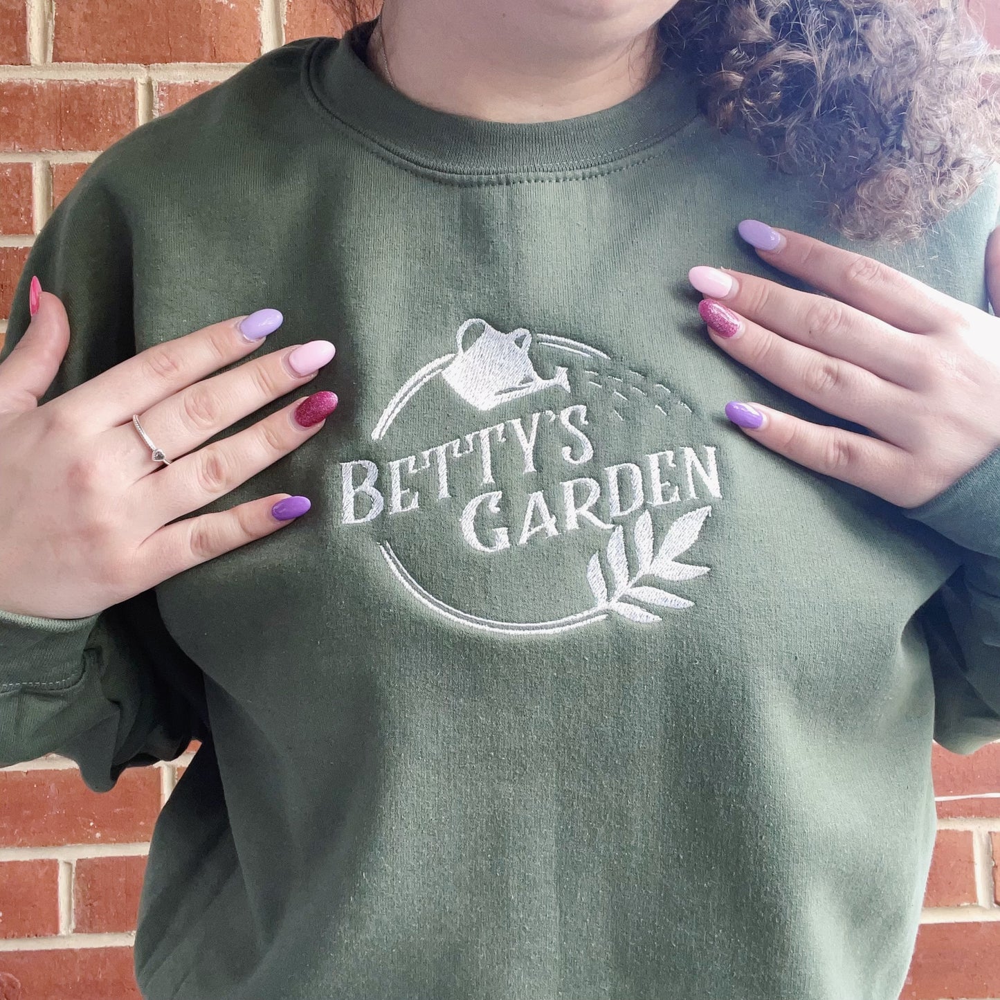 Betty's Garden Taylor Inspired Embroidered Crewneck Sweatshirt