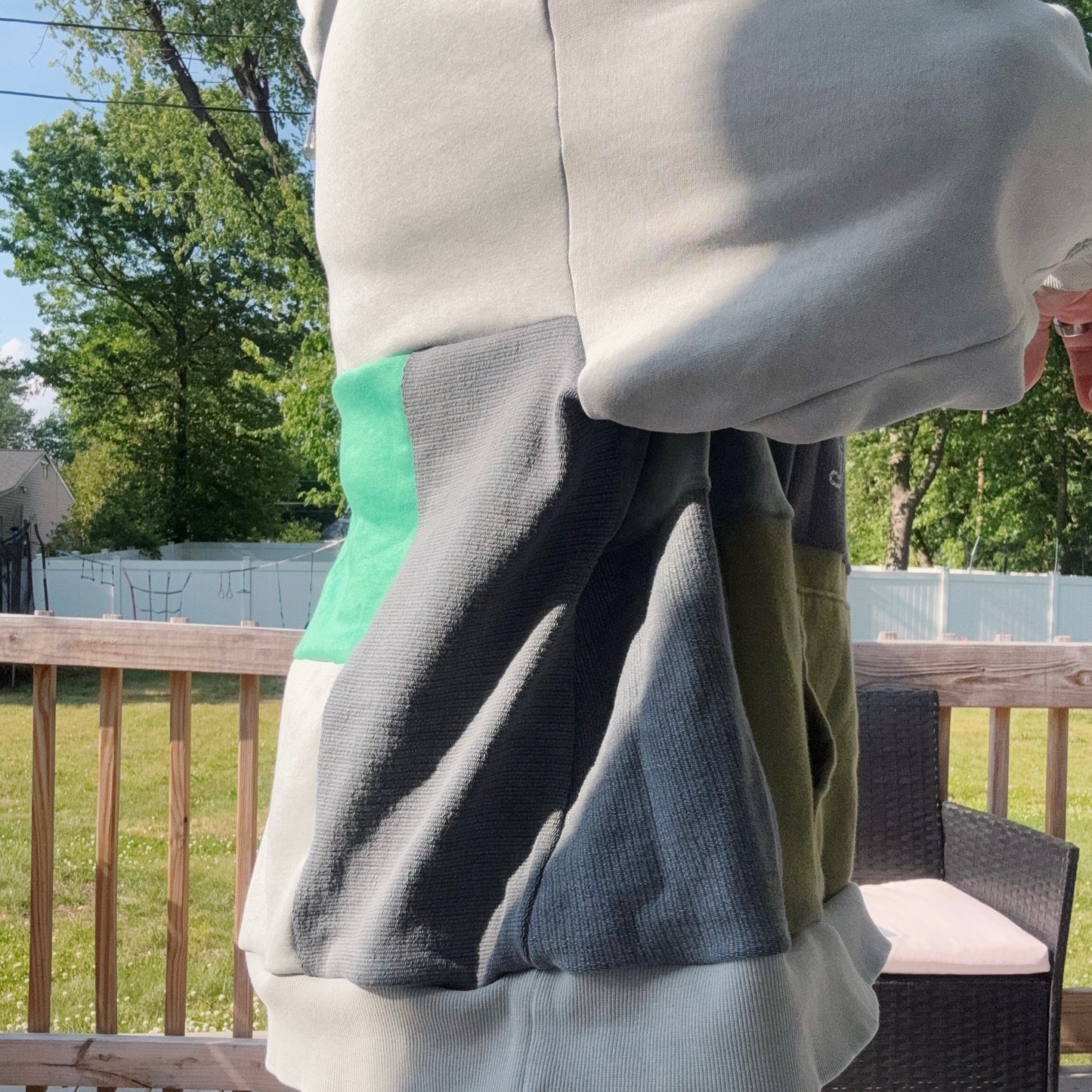 Birds Patchwork Hoodie - Size S-XL