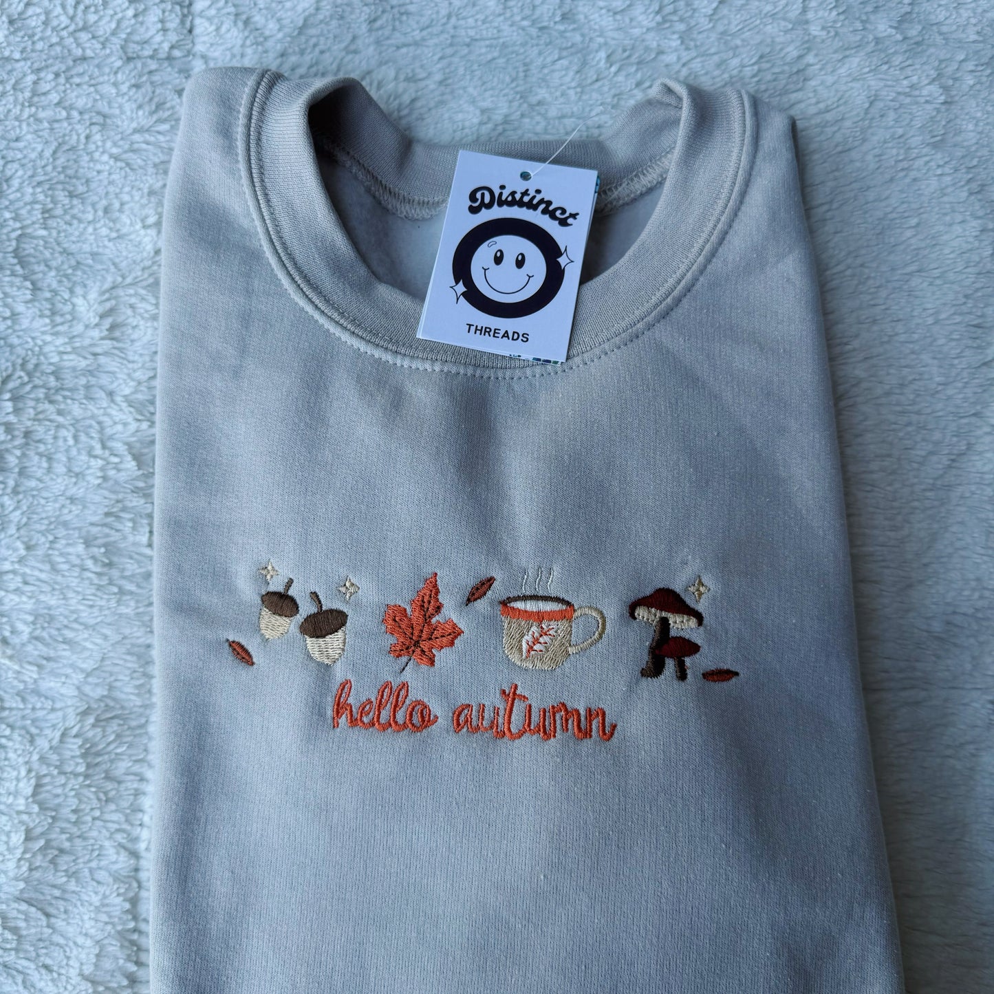 Hello Autumn Embroidered Crewneck Sweatshirt