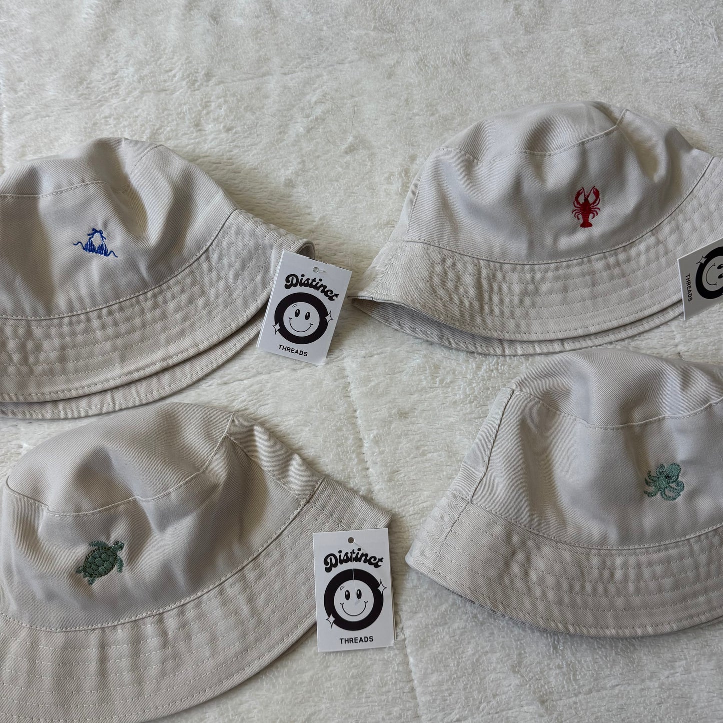 Embroidered Bucket Hats - Assorted Styles