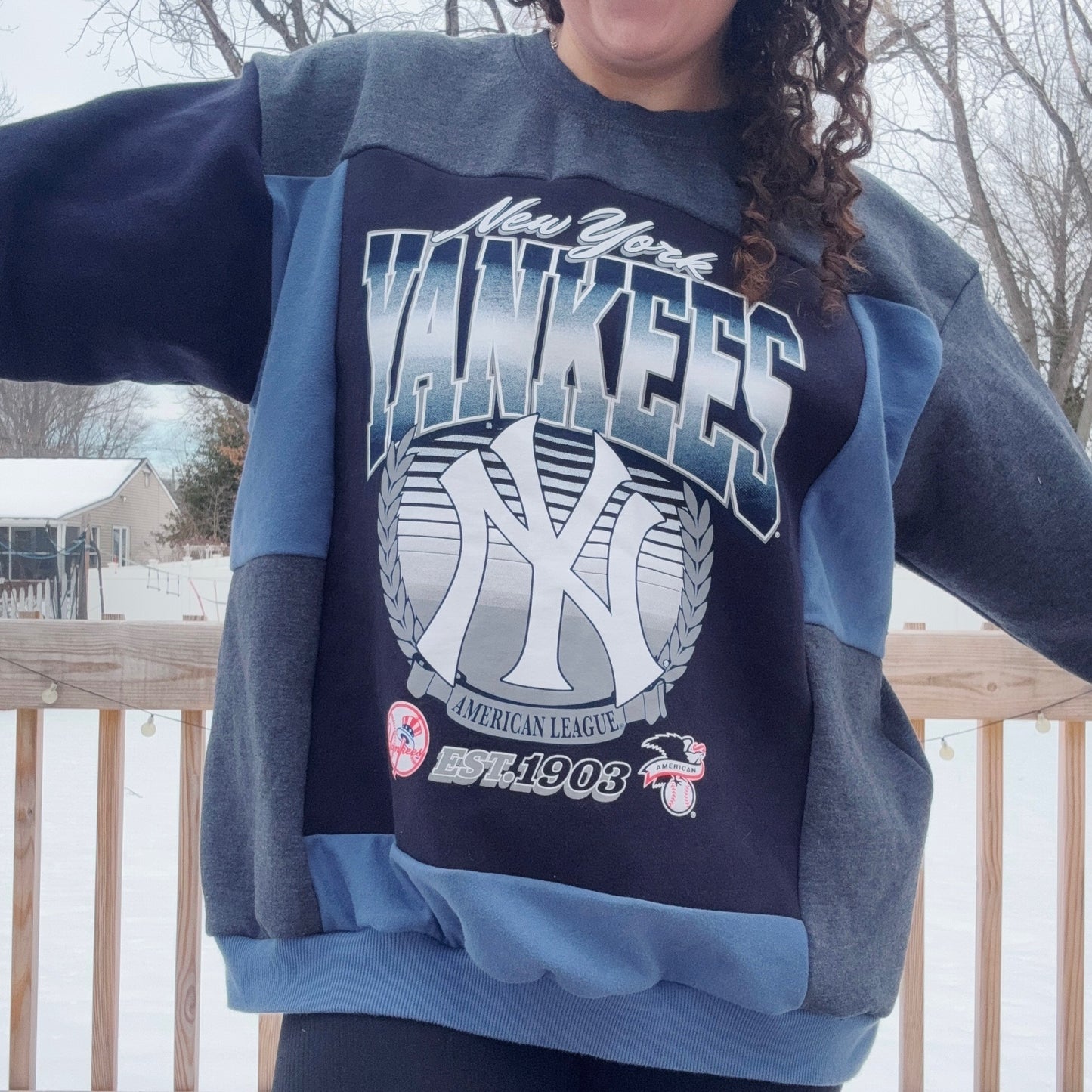 Yanks Patchwork Crewneck - Size S-XL