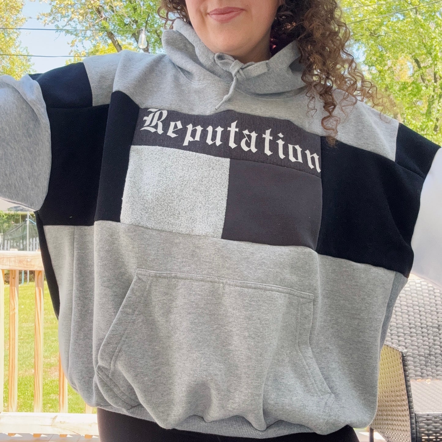 Rep Patchwork Hoodie - Size XS-2XL