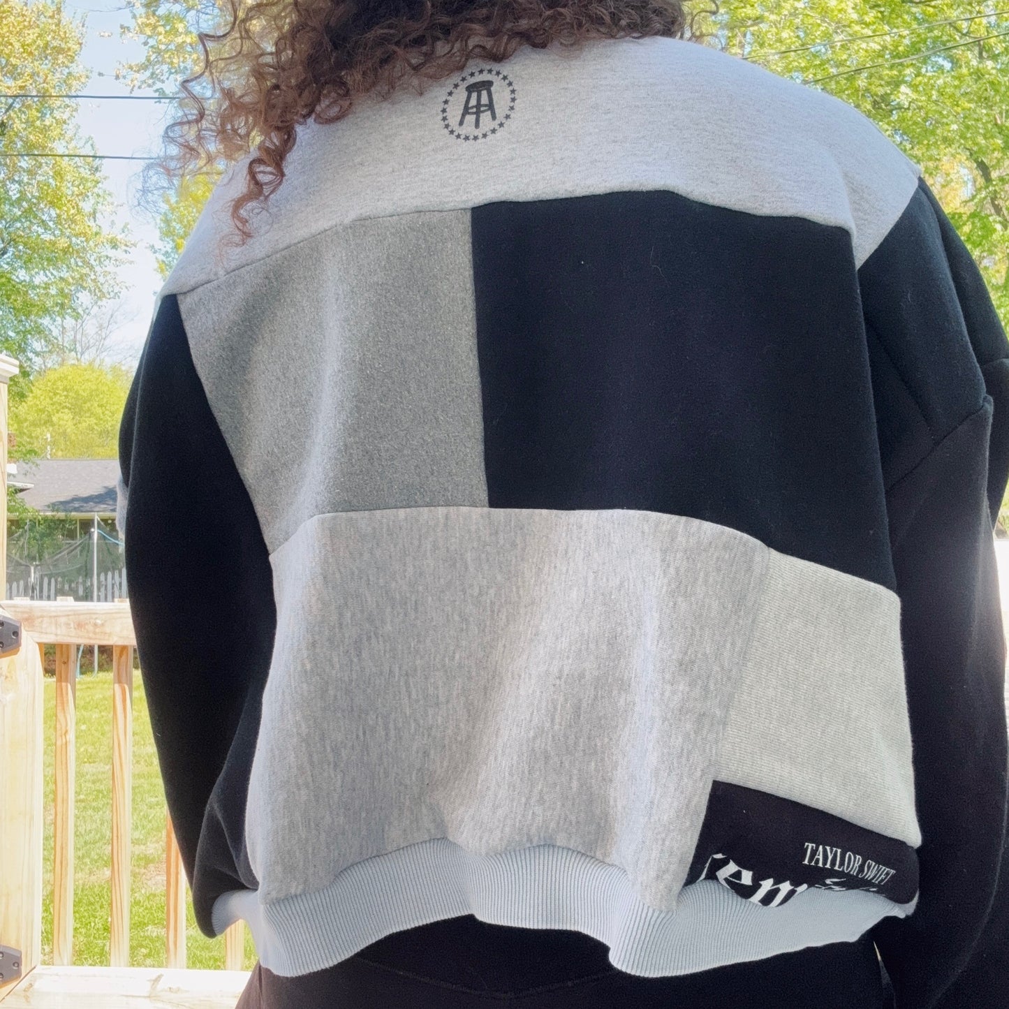 Rep Patchwork Cropped Crew - Size XS-L