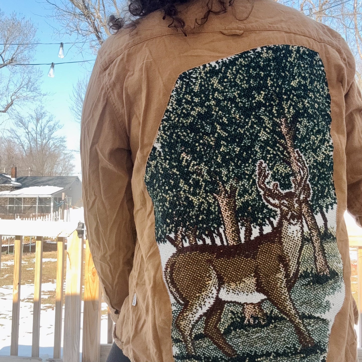 Deer Tapestry Shacket - Size XS-L