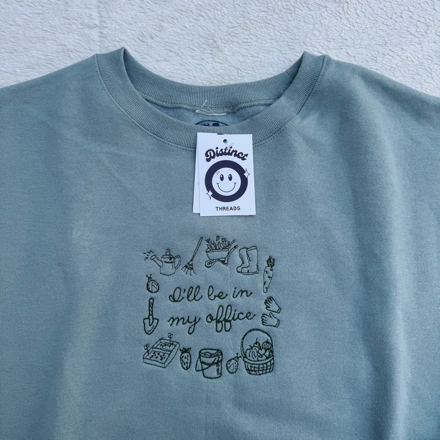 I’ll Be In My Office (Garden) Ready To Ship Embroidered Crew - Size XL