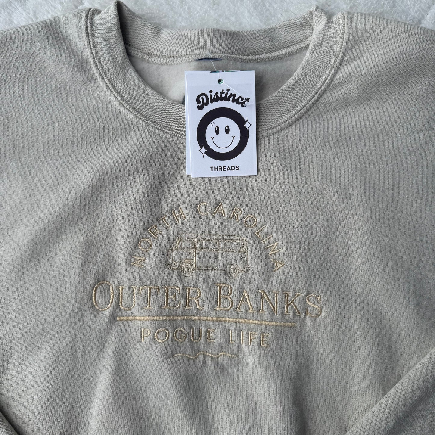 OBX Pouge Life Ready To Ship Embroidered Crew - Size Medium