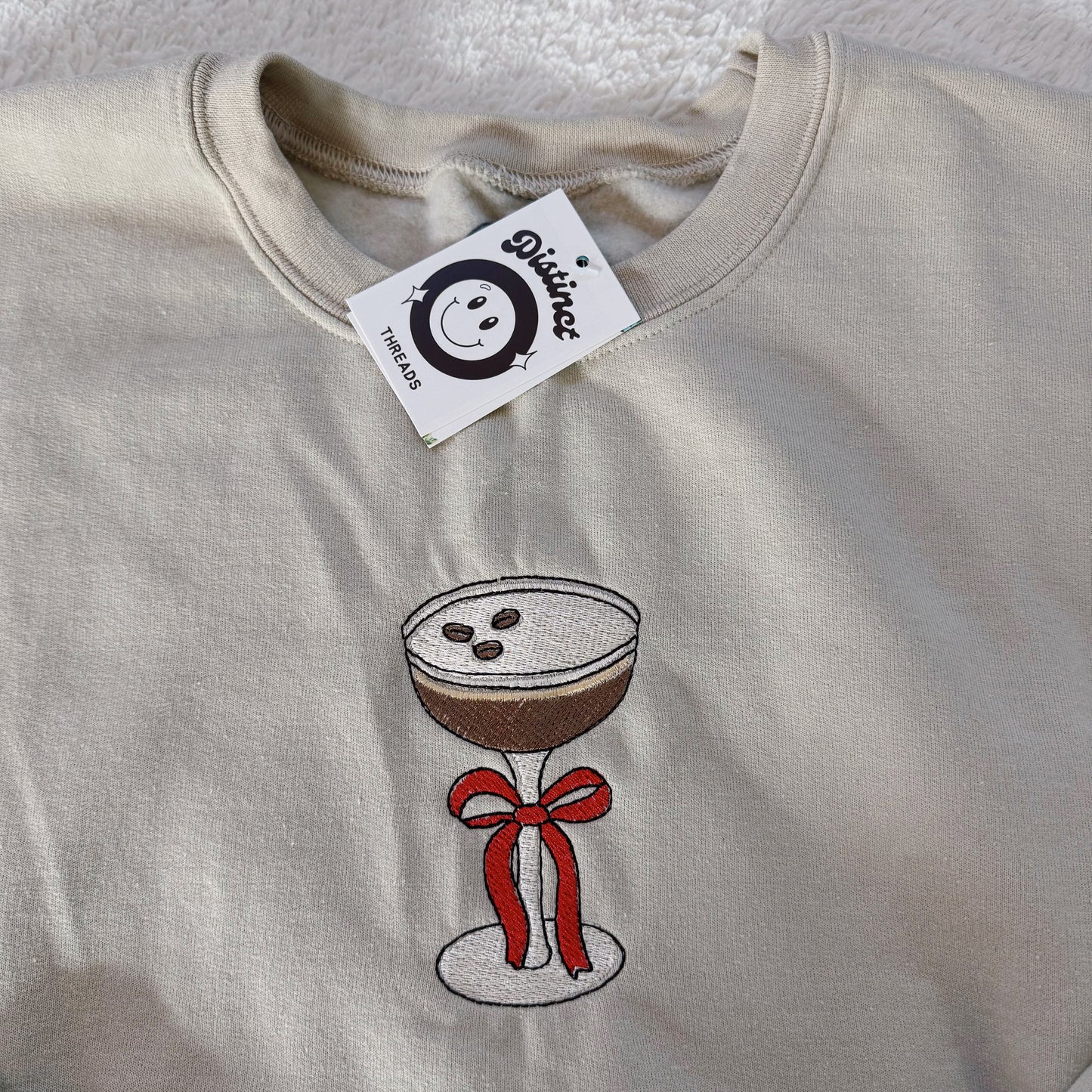Holiday Espresso Martini Ready To Ship Embroidered Crew - Size XL