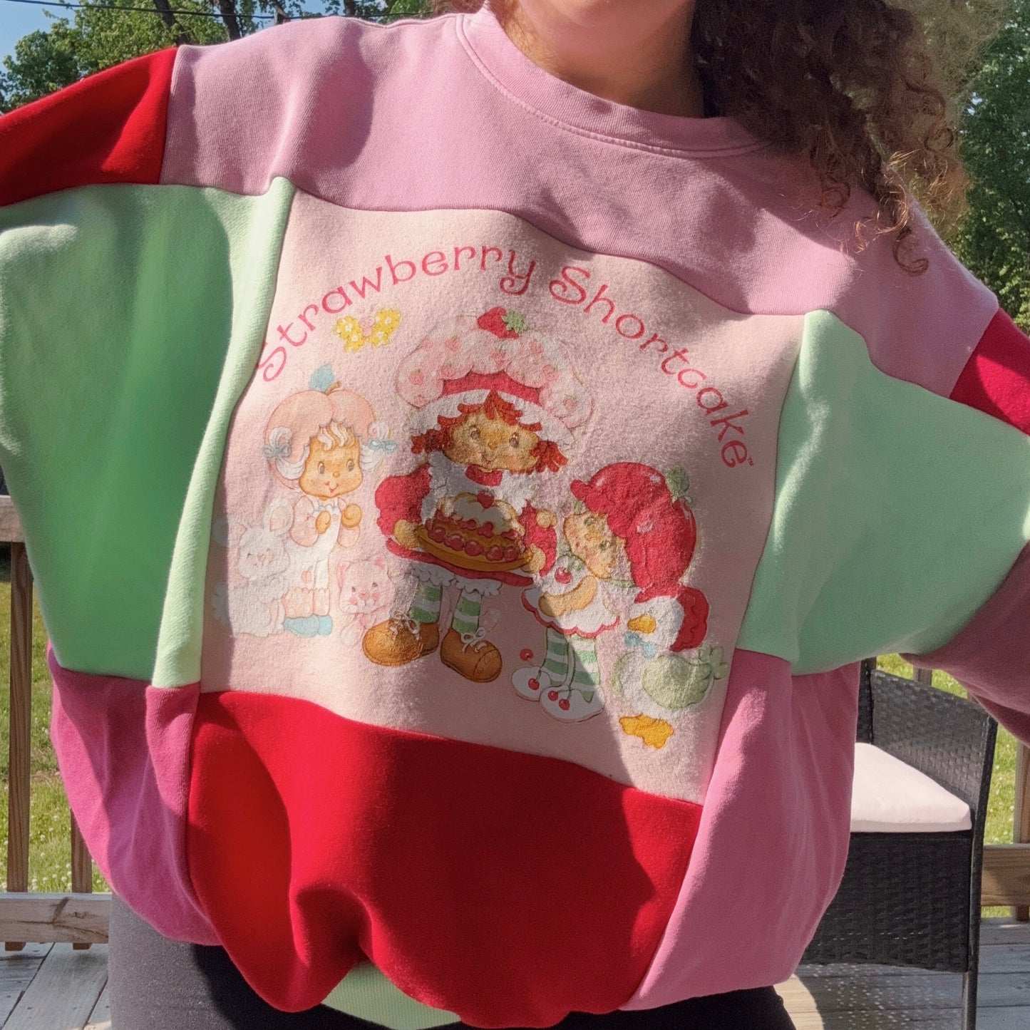 Strawberry Shortcake Patchwork Crew - Size S-XL