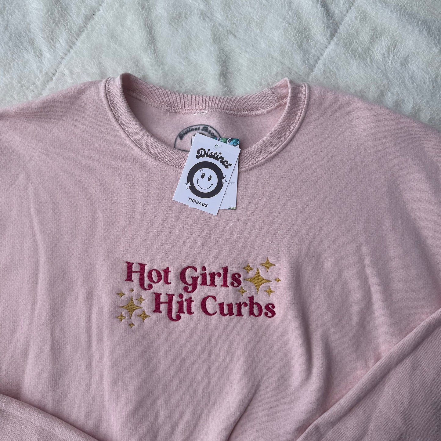 Hot Girls Hit Curbs Ready To Ship Embroidered Crew - Size XL