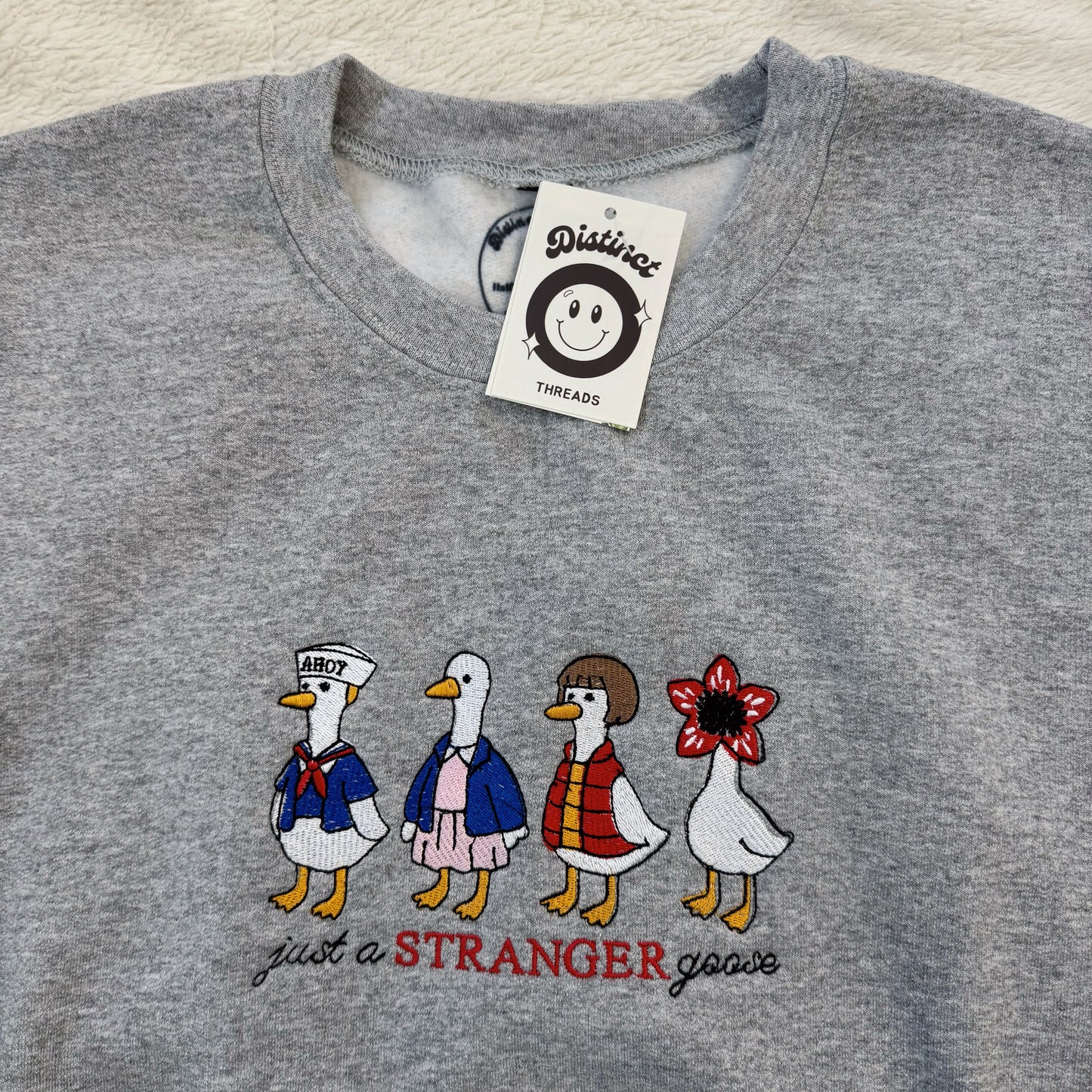 Stranger Geese Ready To Ship Embroidered Crew - Size Large