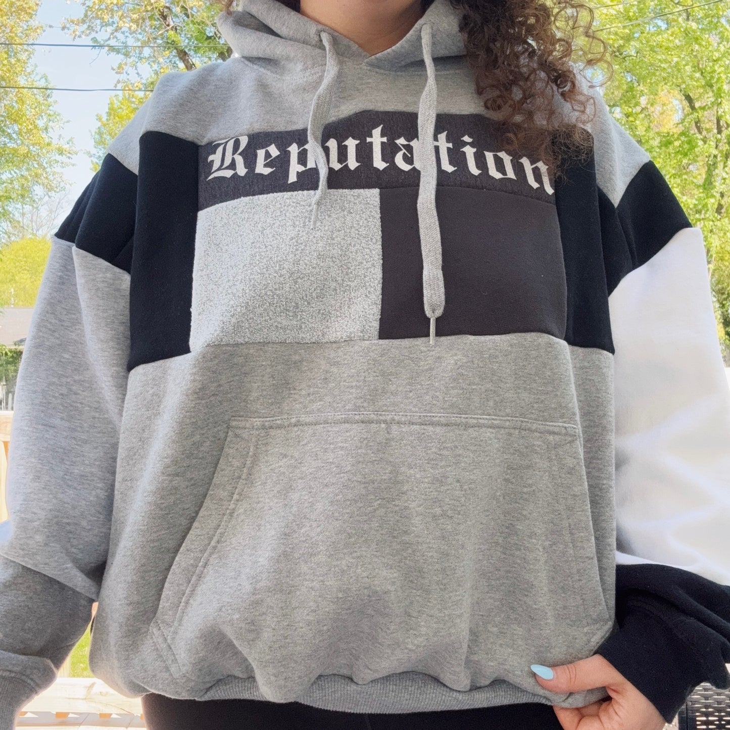 Rep Patchwork Hoodie - Size XS-2XL