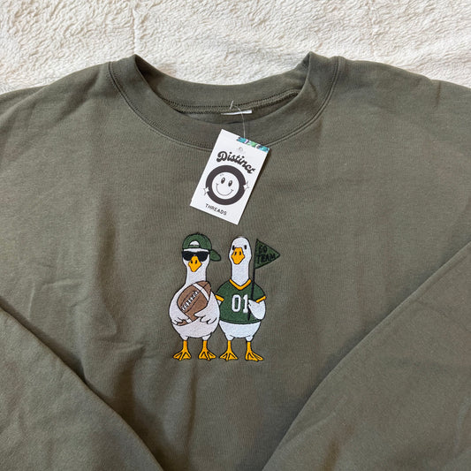 Go Team Ducks Ready To Ship Embroidered Crew - Size XXL