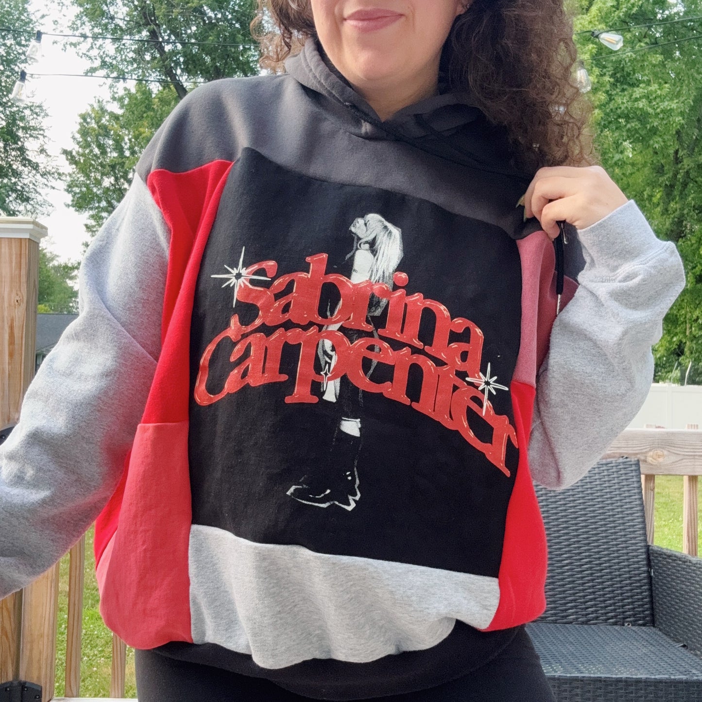 Sabrina Patchwork Hoodie - Size XS-L