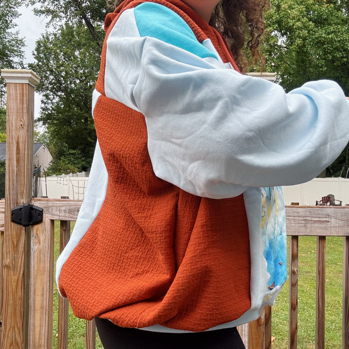Jack-O-Lanterns Patchwork Hoodie - Size M-3XL