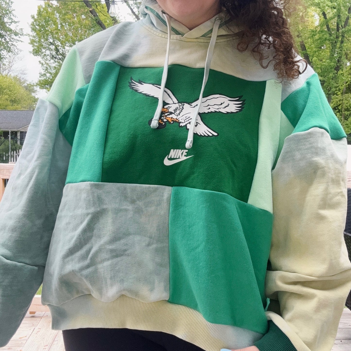 Birds Blast Patchwork Hoodie - Size S-2XL
