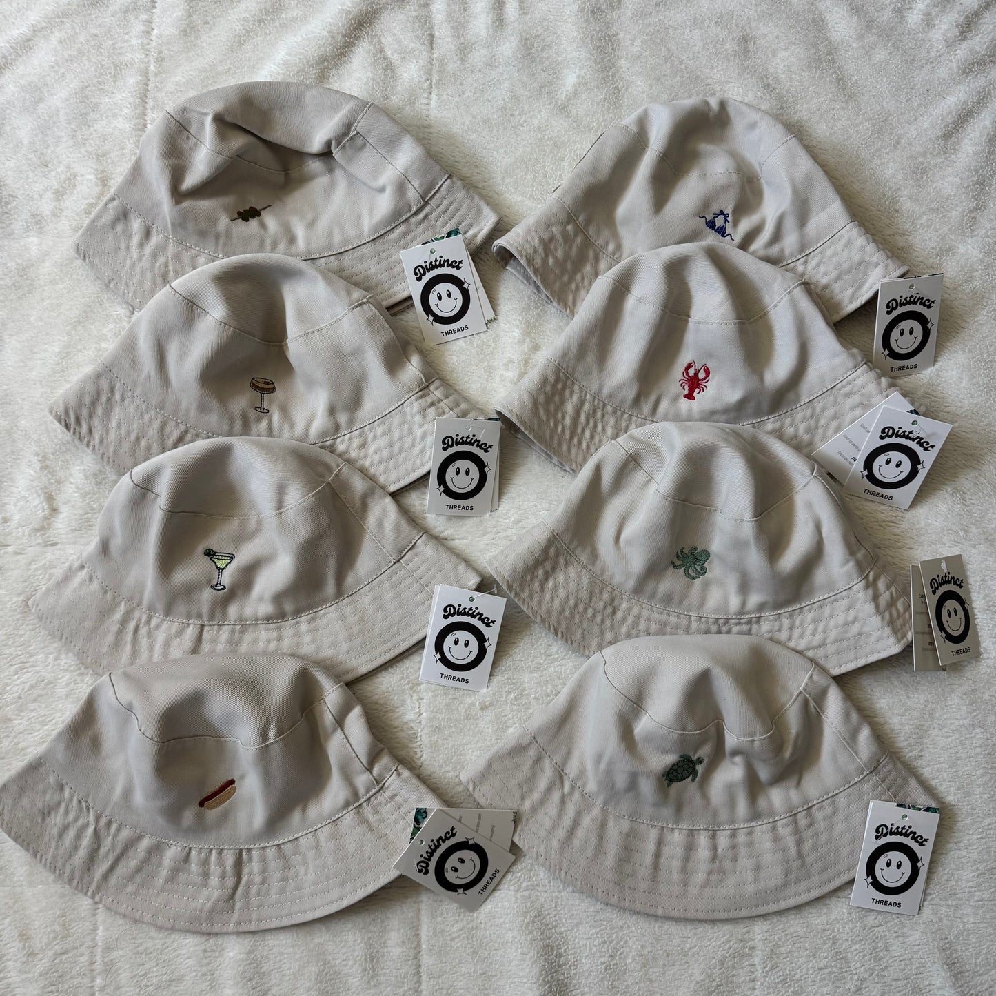 Embroidered Bucket Hats - Assorted Styles