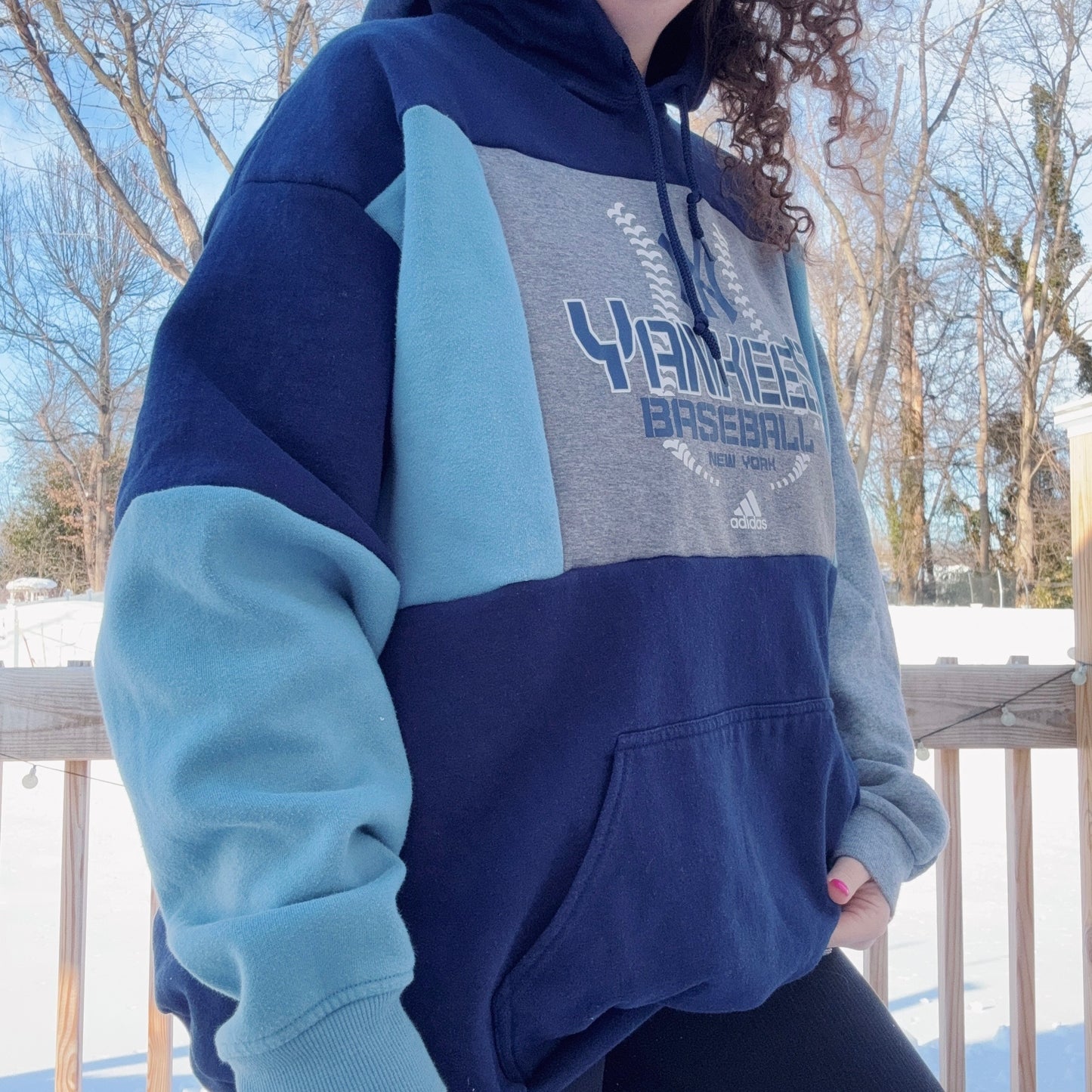 Yanks Patchwork Hoodie - Size S-2XL