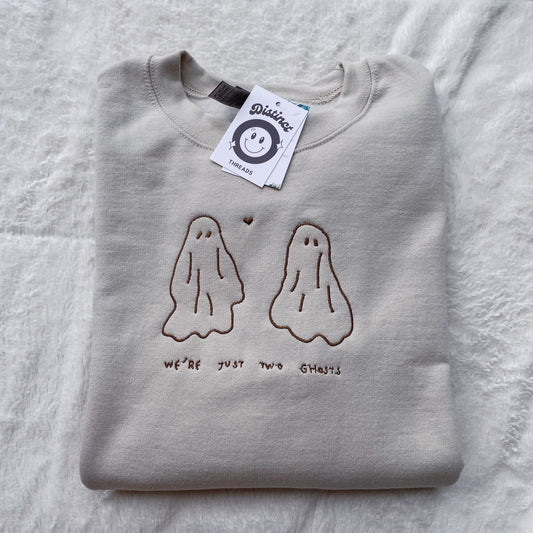 We're Just Two Ghosts Harry Styles Embroidered Crewneck Sweatshirt