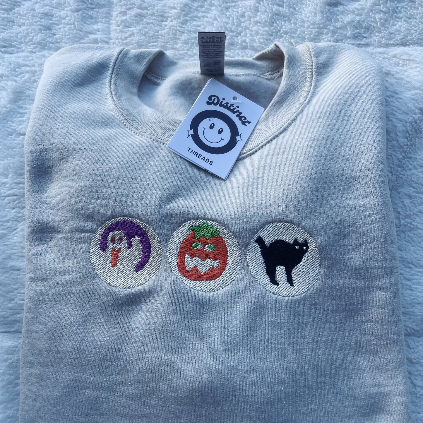 Halloween Cookies Embroidered Crewneck Sweatshirt