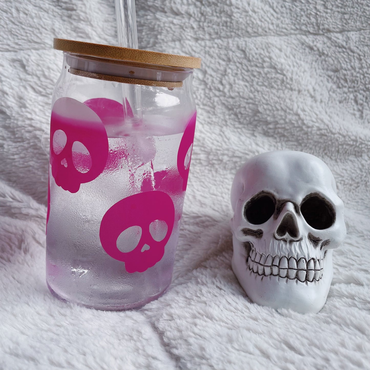 Skulls Color Changing Glass Cup