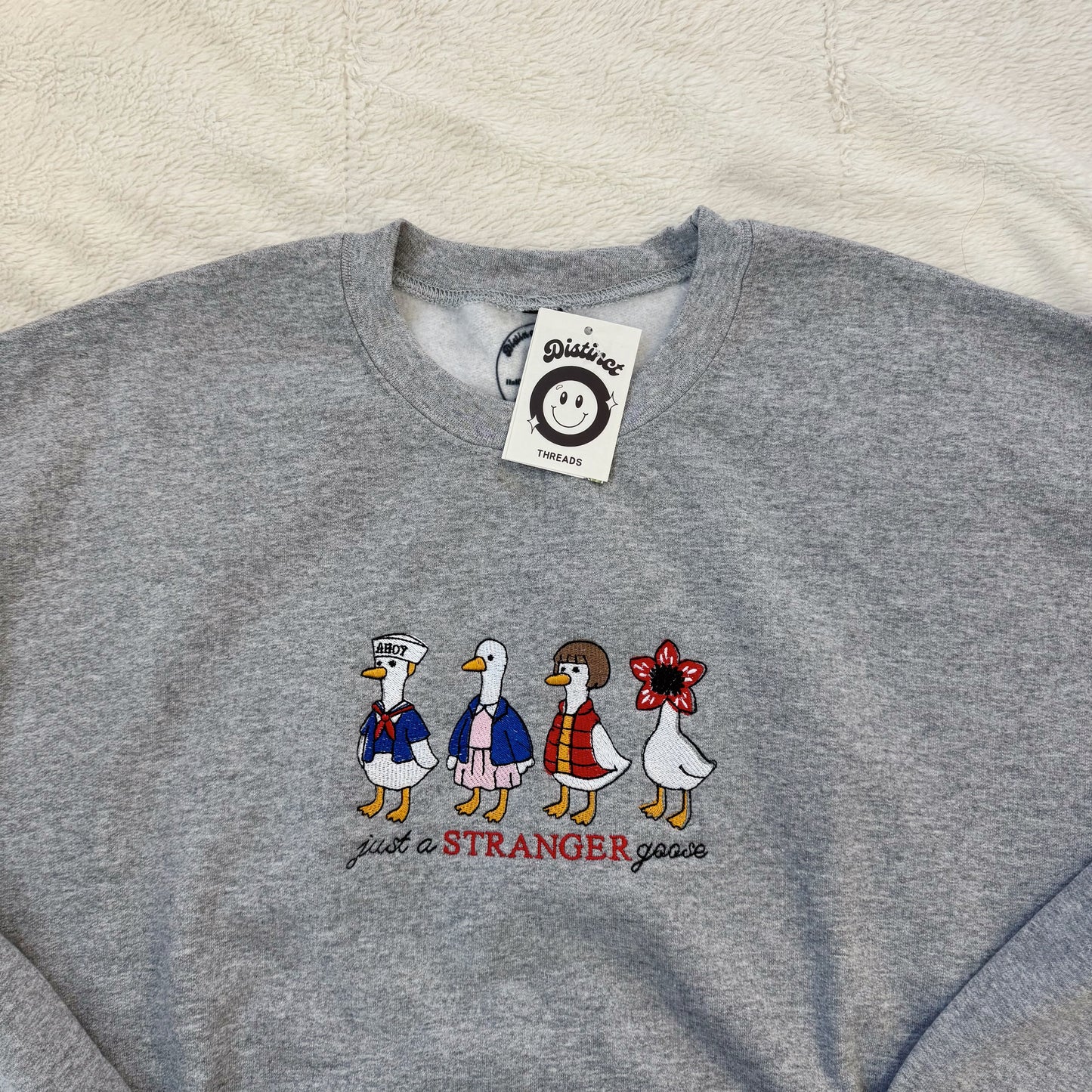 Stranger Geese Ready To Ship Embroidered Crew - Size Large
