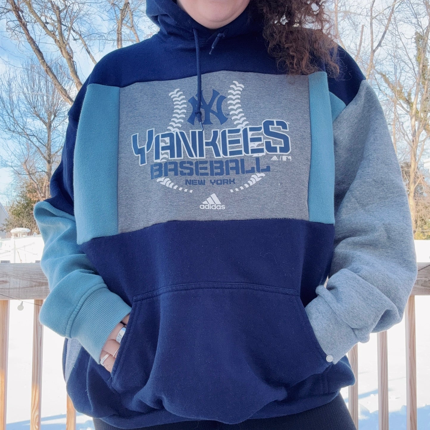 Yanks Patchwork Hoodie - Size S-2XL