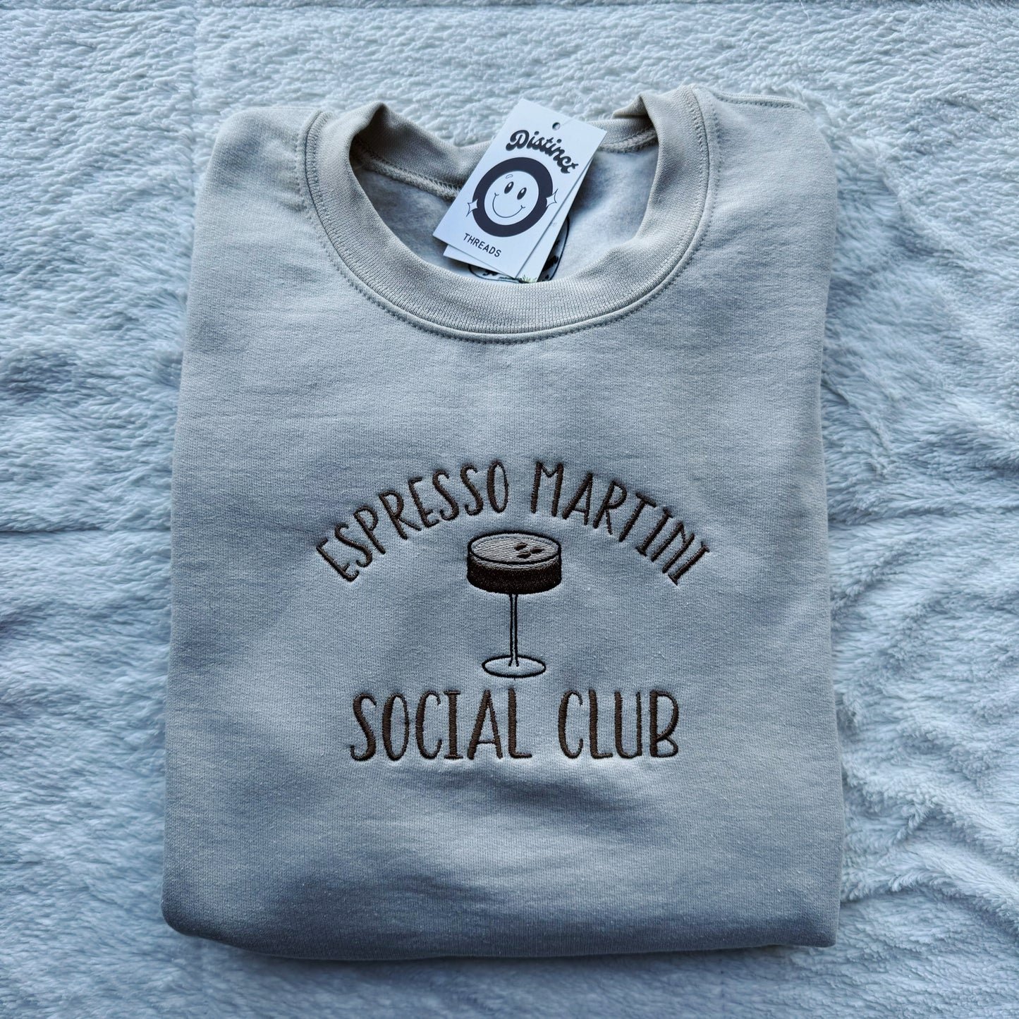 Espresso Martini Social Club Embroidered Crewneck Sweatshirt