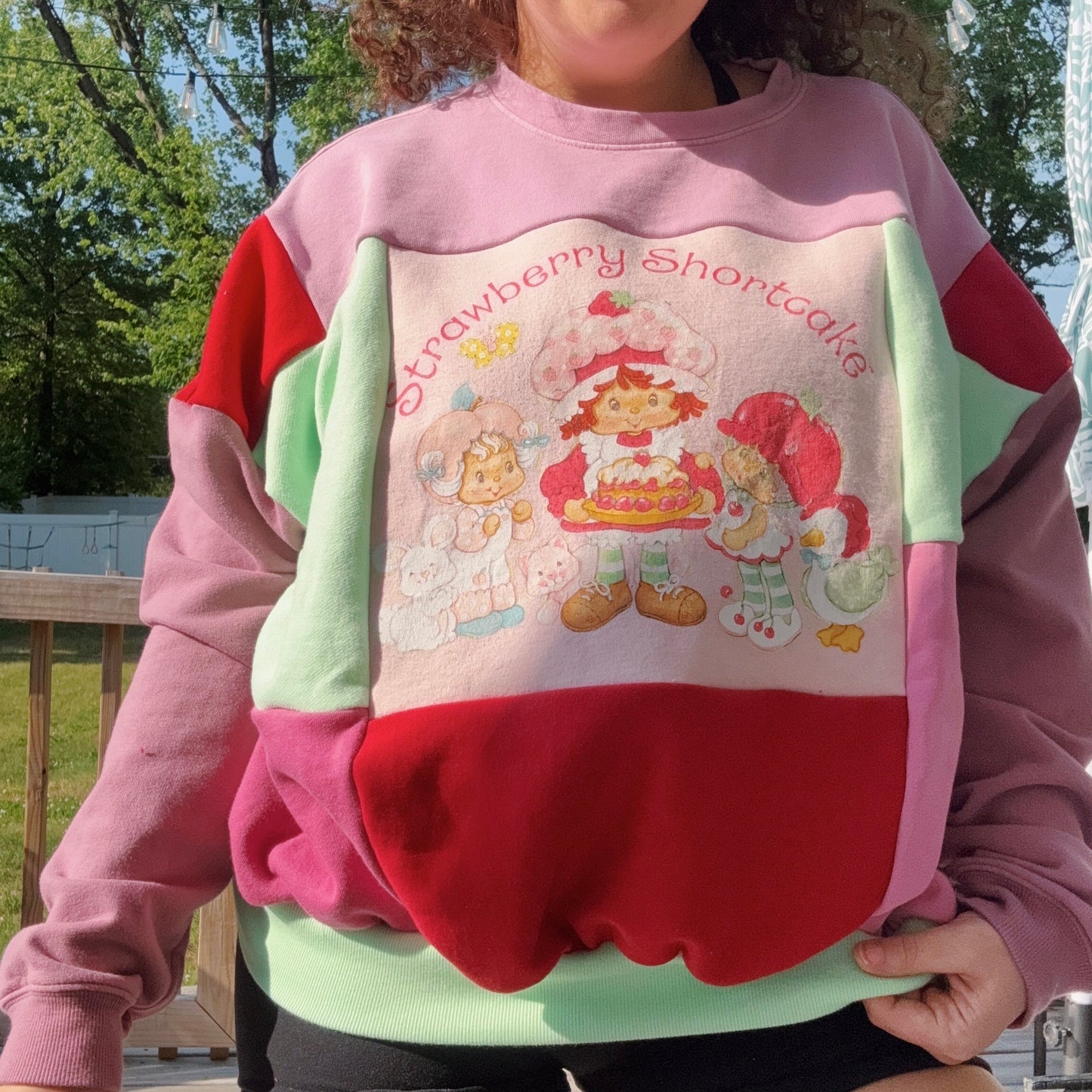 Strawberry Shortcake Patchwork Crew - Size S-XL