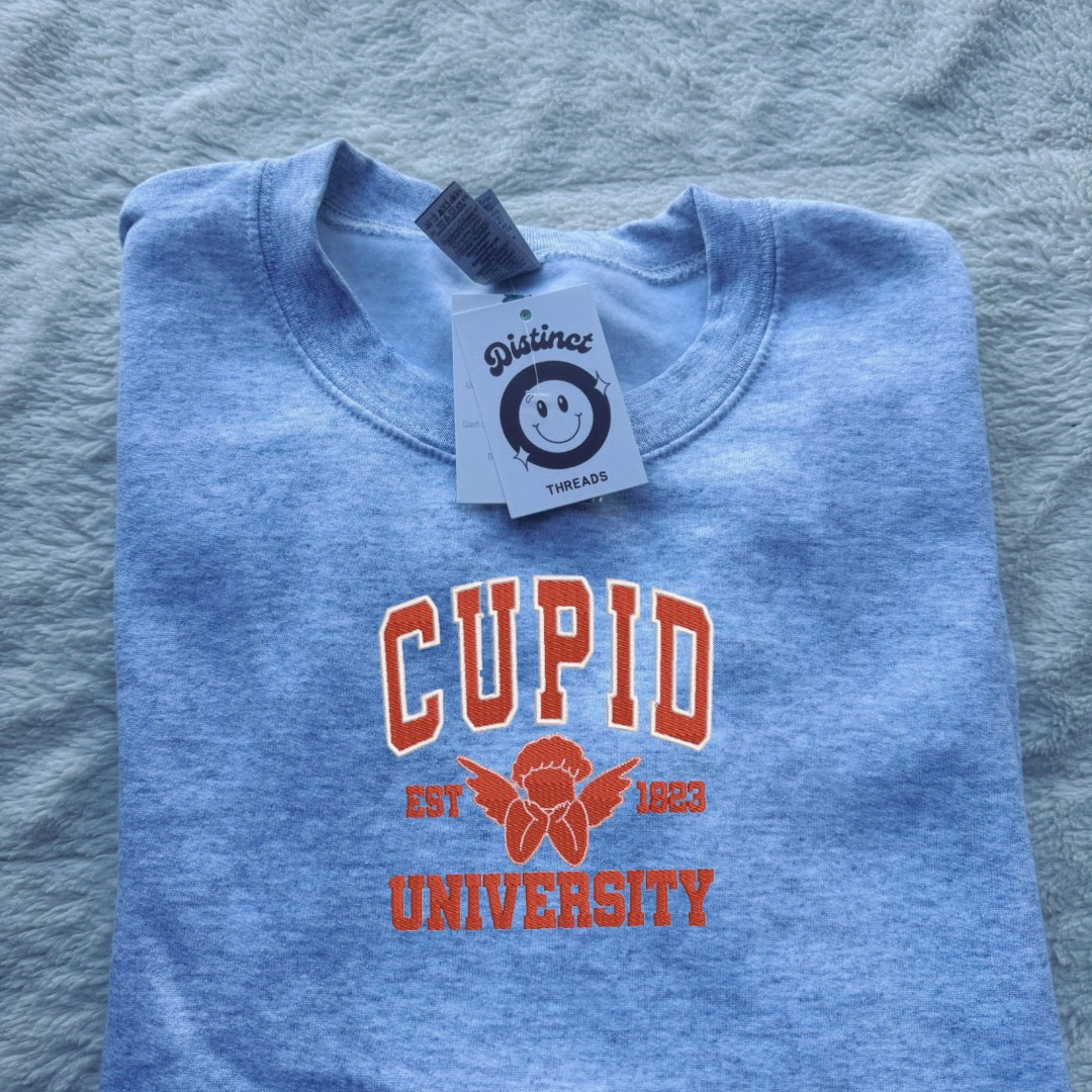 Cupid University Embroidered Crewneck Sweatshirt