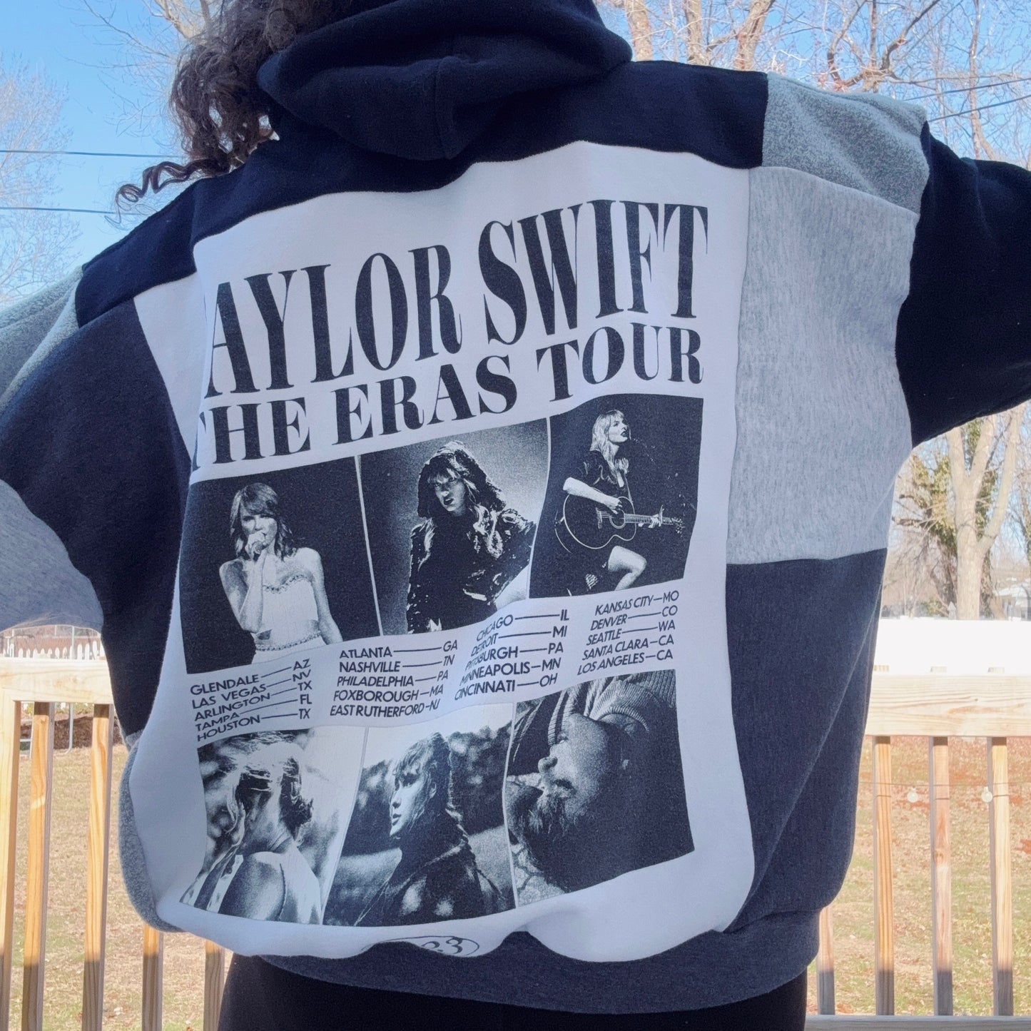 Taylor Patchwork Crewneck - Size XS-2XL