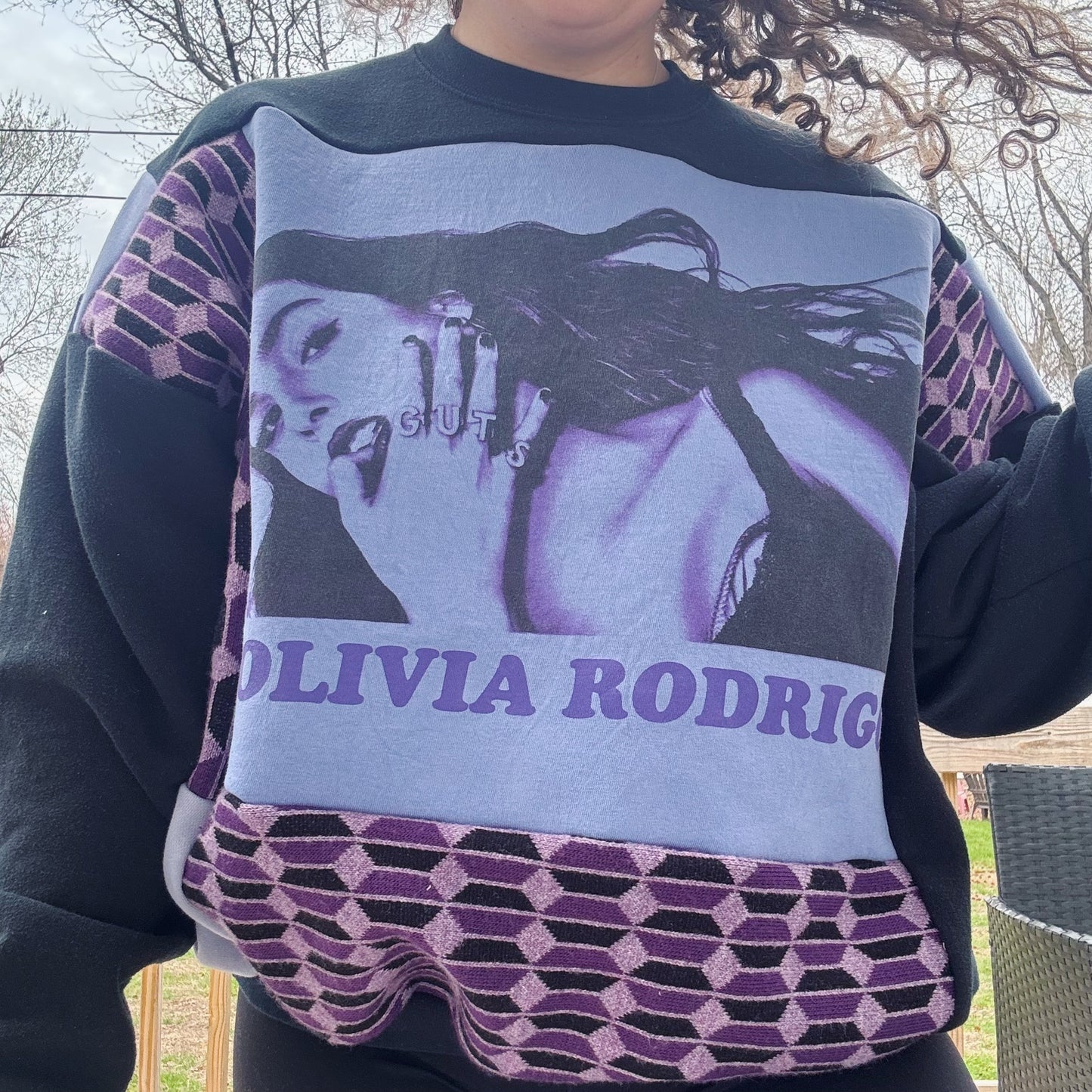 Olivia Patchwork Crew - Size XS-L