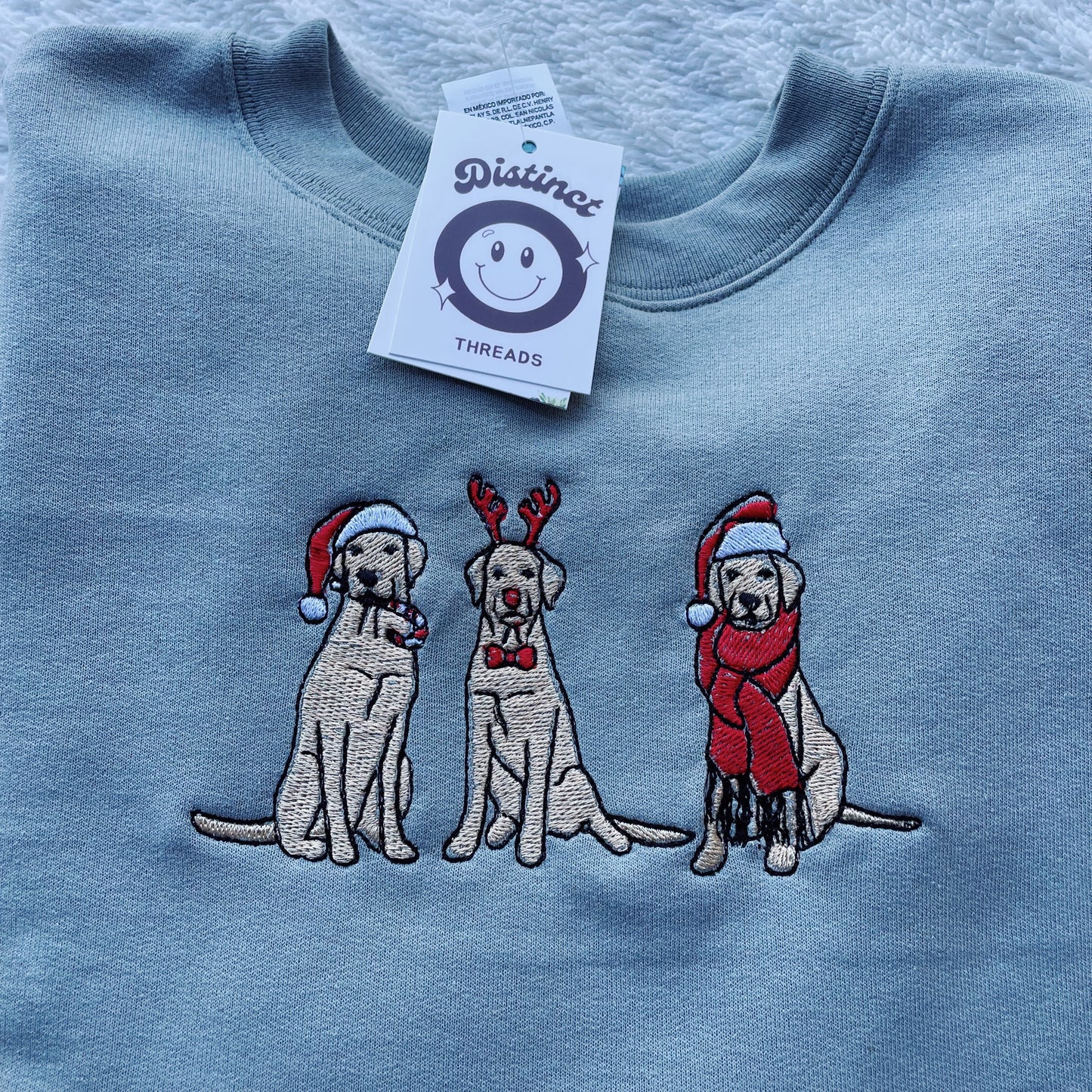 Christmas Doggos Embroidered Crewneck Sweatshirt