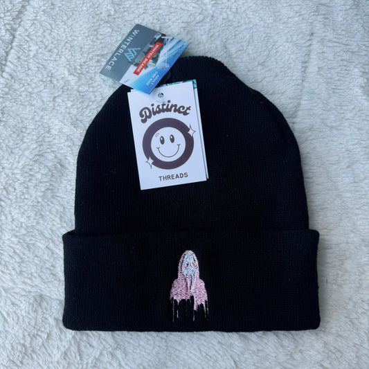 Ghost Face Embroidered Beanie