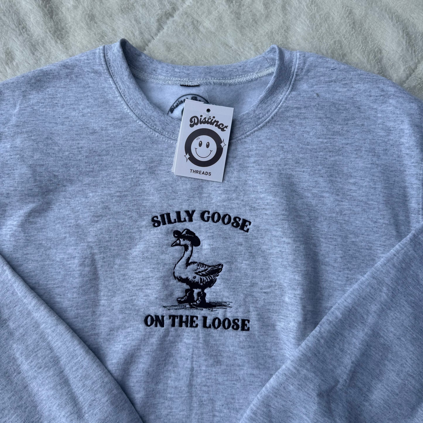 Silly Goose On The Loose Ready To Ship Embroidered Crew - Size Small