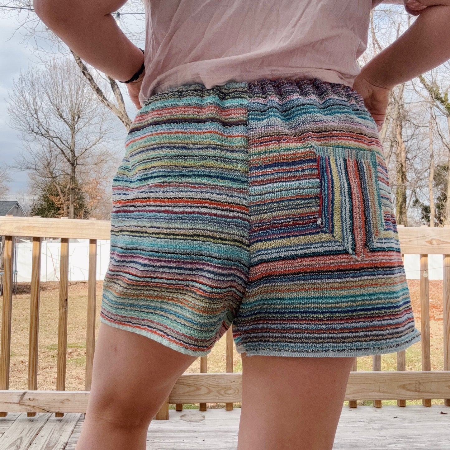 High-Rise Towel Shorts - Size S-L