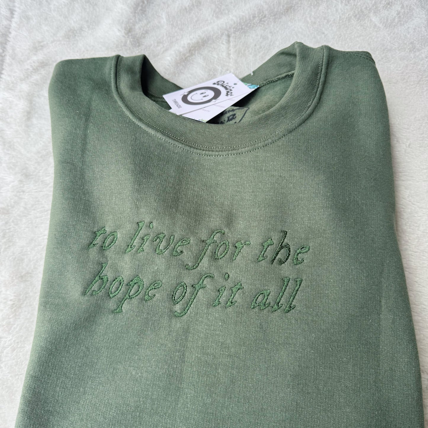 August Taylor Inspired Embroidered Crewneck Sweatshirt